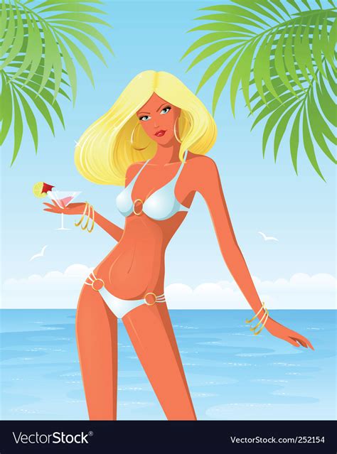 Bikini Girl Royalty Free Vector Image Vectorstock