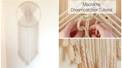 How To Make A Macrame Wall Hanging Dreamcatcher Tutorial YouTube