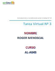 Tae Das Unidad Iii Tarea Virtual Roger Pdf Introducci N A La