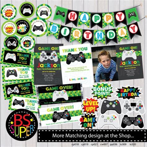 Video Game Party Centerpiece Video Game Party Cake Topper Etsy Espa A