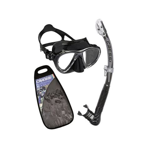 Cressi Big Eyes Mask Alpha Ultra Dry Snorkel Set Dolphin Scuba