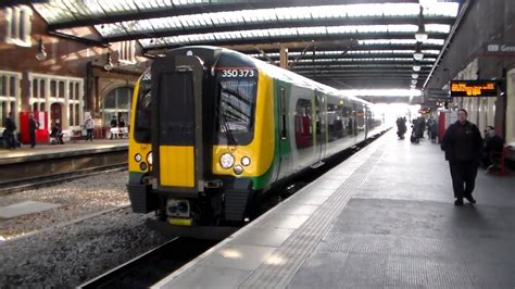 Lm Class 350 350373 1u25 Departing Stoke On Trent 10th November 2014