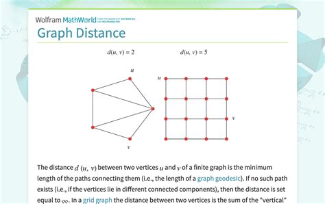 Graph Distance From Wolfram Mathworld