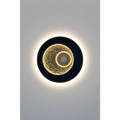 Holl Nder Urano Wall Light Led Brown Gold Black K