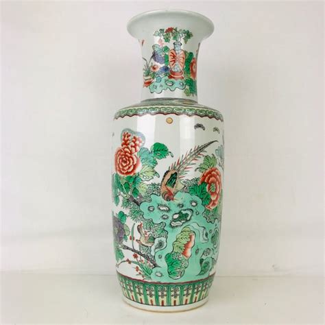 Vase En Porcelaine Famille Verte Double Ring Mark Catawiki