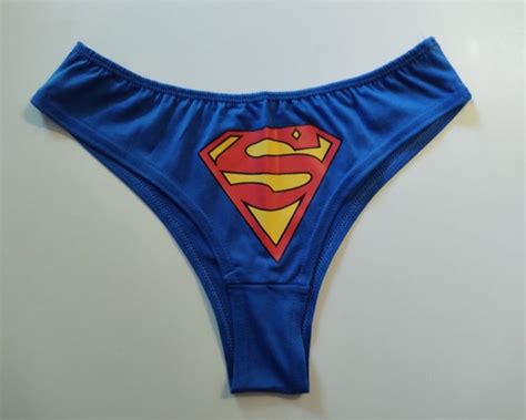 Supergirl Superman Panties Bikini Style Women S Etsy