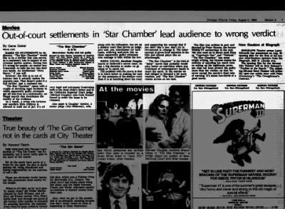 Gene Siskel Movie Review: THE STAR CHAMBER (08-05-83) - Newspapers.com™