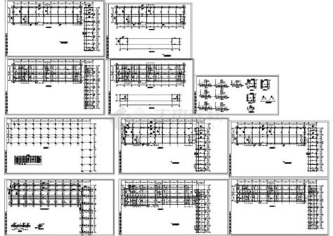 办公楼设计某五层综合办公楼混凝土结构施工图cad，11张图纸办公建筑土木在线