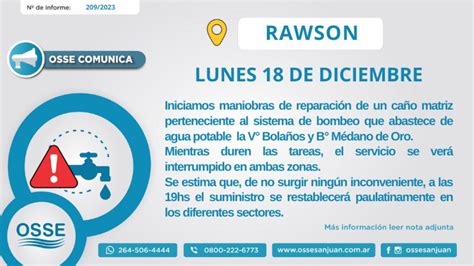 Osse Trabaja En La Reparaci N Del Ca O Matriz De Agua Potable En Zonas