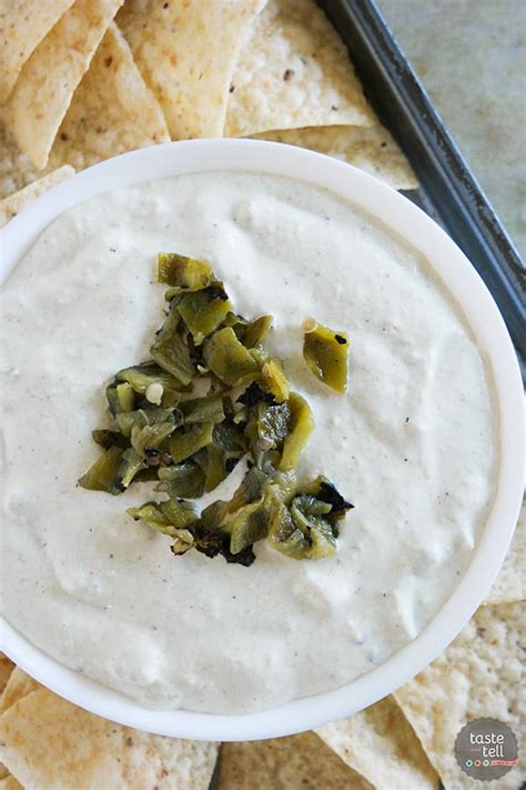 Creamy Hatch Green Chile Dip Taste And Tell