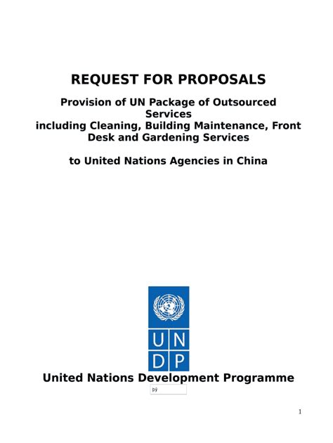 Rfp Undp Procurement Notices Doc Template Pdffiller