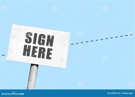 Sign Here Signpost Stock Illustration Image 43992123