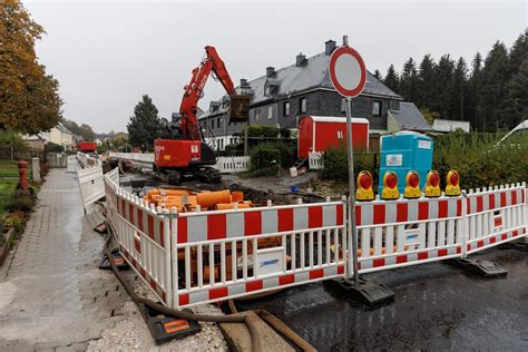 Vorzeitig freie Fahrt auf der Talstraße in Annaberg Buchholz