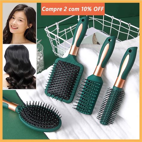 Escova De Cabelo Desembaraçar - Escova De Pentear Cabelo E Desembaraçar Raquete Profissional | Shopee ...