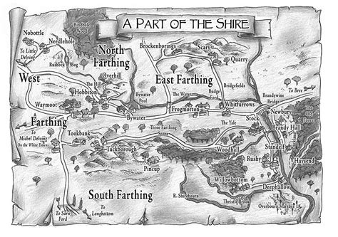 Map Of The Shire Middle Earth - Map Of The United States Of America