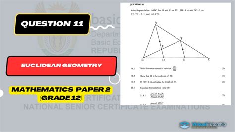 Euclidean Geometry Finding Area And Ratios Prelim Kzn 2022 Grade 12