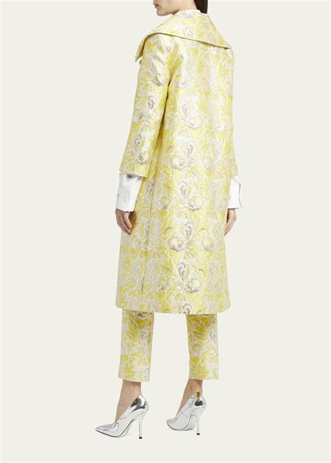 Valentino Garavani Iris Brocade Peacoat - Bergdorf Goodman