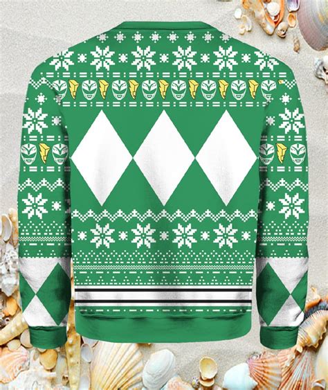 Mighty Morphin Green Ranger Power Rangers Ugly Christmas Sweater Nouvette