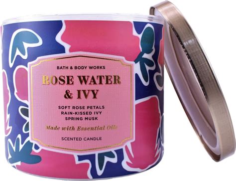 Amazon Rose Water Ivy Wick Candle Oz G Home Kitchen