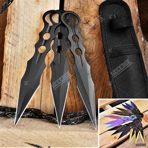 Buy Survival Hunting Throwing Knives Set Fixed Blade Razor Sharp Edge