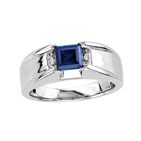 Silver Sapphire Ring Men S Sapphire Ring In Sterling