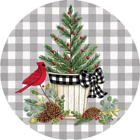 Cardinal Christmas Tree Suncatcher Custom Decor