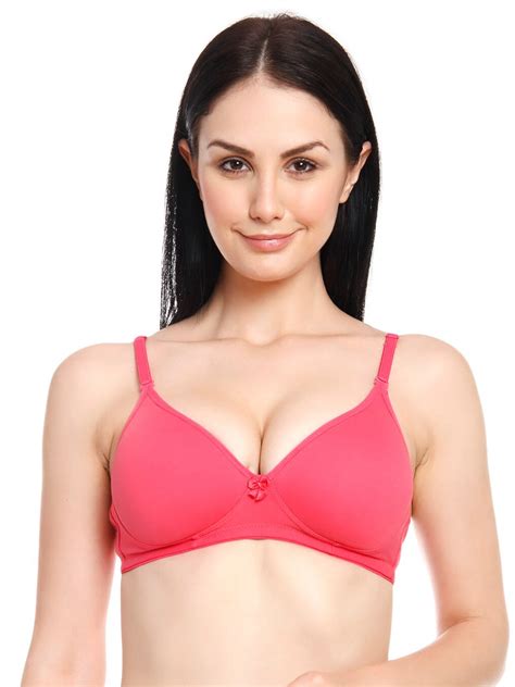 Buy Innocence Women Peach Coloured Heavily Padded Non Wired Cotton Bra Bra For Women 20247462