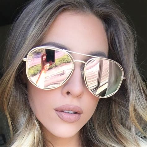 Rose Gold Mirrored Sunglasses