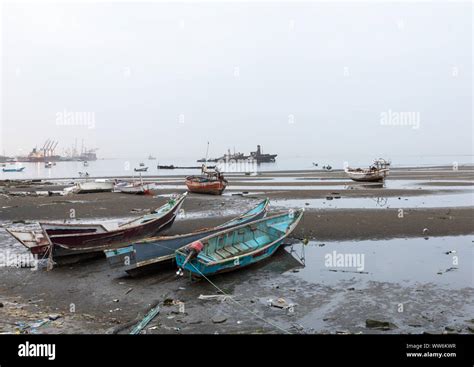 Stationing Boats In The Port Sahil Region Berbera Somaliland Stock