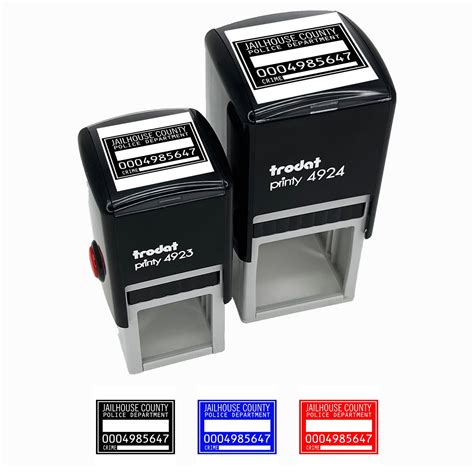 Mugshot Crime Inmate Board Jail Self-Inking Rubber Stamp Ink Stamper