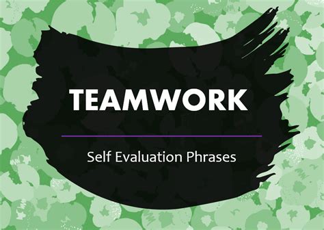 10 Essential Self Evaluation Phrases for Teamwork — ManageBetter