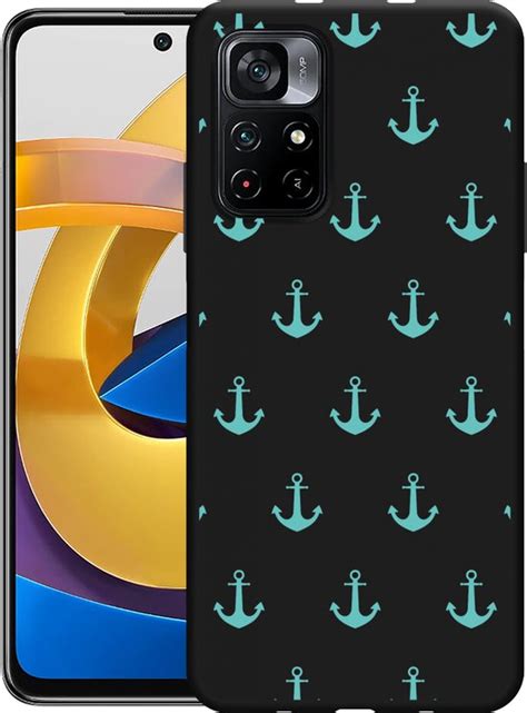 Poco M4 Pro 5G Hoesje Zwart Ankers II Designed By Cazy Bol