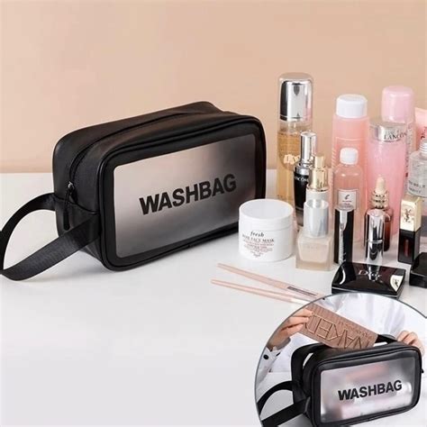 Washbag Tas Kosmetik Alat Make Up Portable Pouch Korean Pvc Size M