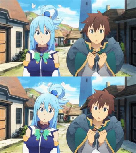 Aqua And Kazuma Satou Anime Desenhos Rpg