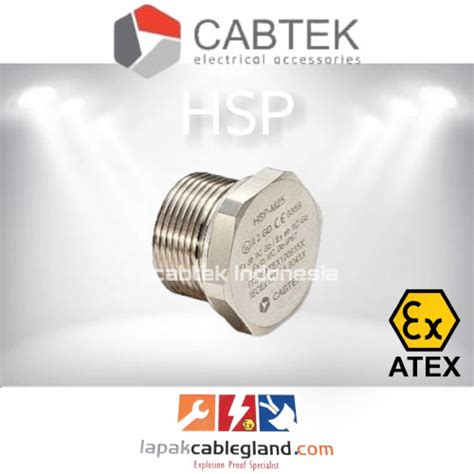 Jual Explosion Proof Stopping Plug Cabtek Hsp M Brass Nickel Cmp