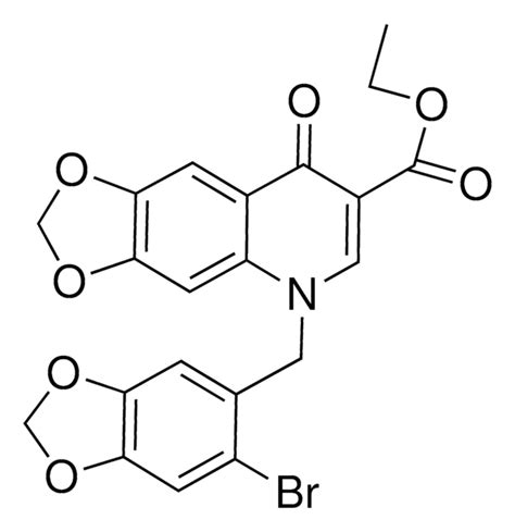 ETHYL 5 6 BR PIPERONYL 5 8 DIHYDRO 8 OXO 1 3 DIOXOLO 4 5G QUINOLIN 7