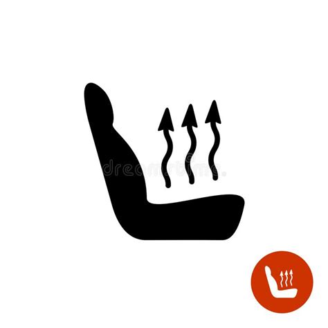 Car Seat Heating Vector Icon Stock Vector Illustration Of