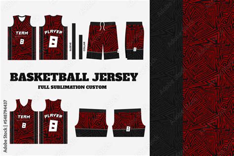 basketball jersey pattern design template. Abstract pattern background ...