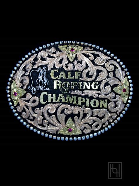 Calf Roping Chamption Trophy Belt Buckle