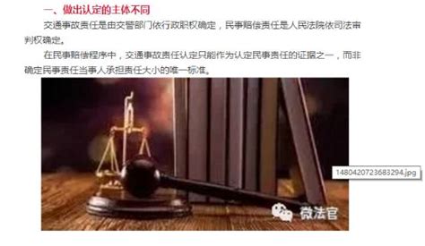 法律讲堂 “交通事故责任”与“交通事故赔偿责任”大不同！