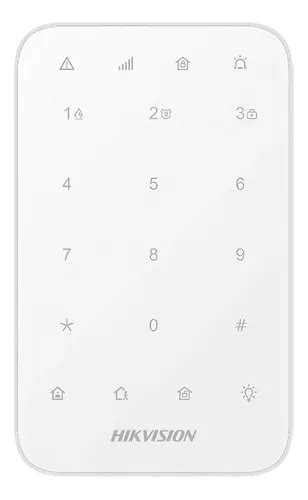 Teclado Inalambrico Hikvision Ds Pk E Wb Alarma Axpro Color Blanco