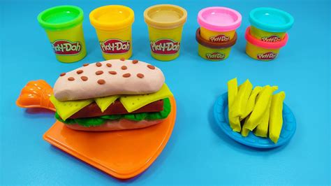 Play Doh Sandwich And French Fries Toy Food From Play Dough YouTube