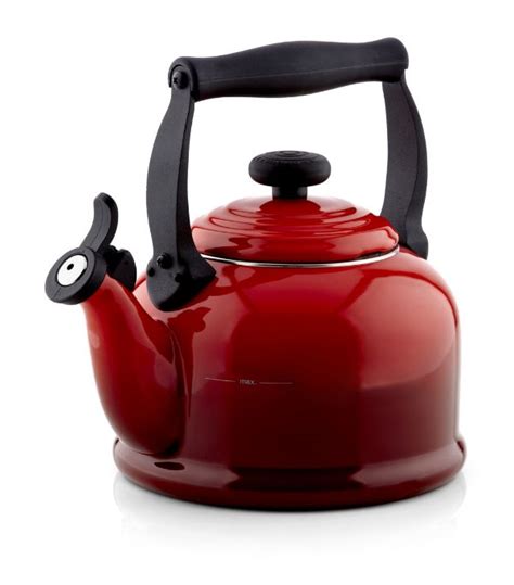 Le Creuset Cerise Enamel Traditional Kettle Harrods UK