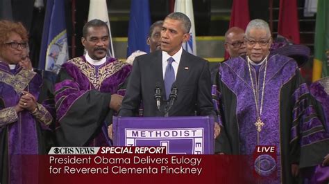 President Obama Eulogizes Charleston Shooting Victim Rev Clementa