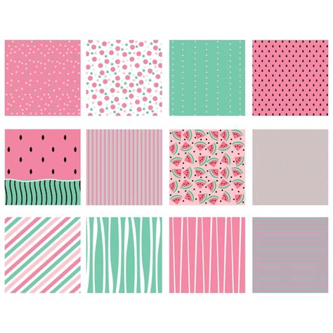 Premium Vector A Collection Of Pink And Green Striped Fabric With