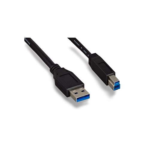 3ft USB 3.0 SuperSpeed Type A to Type B Cable - Black | SolutionCables.com