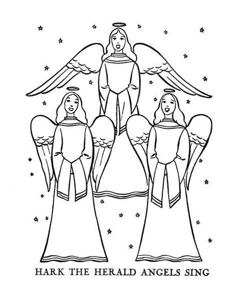 Hark The Herald Angels Sing Bible Christmas Story Coloring Pages Best