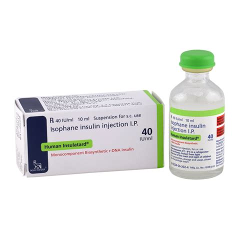 Human Insulatard 40IU Injection 1X10ml : Price, Uses, Side Effects ...