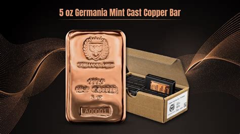 5 Oz Germania Mint Cast Copper Bar A Masterpiece In Precious Metal