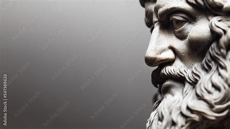 Illustration Of The Sculpture Of Aristotle The Greek Philosopher